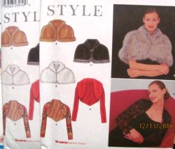 9181 SIMPLICITY KNIT SHRUG JACKET, DETACH FUR COLLAR, CAPELET PATTERN 8-18